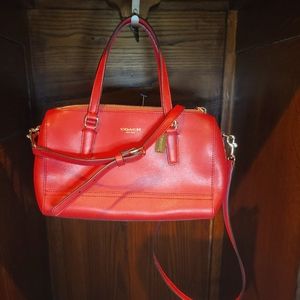 Coach red cross body